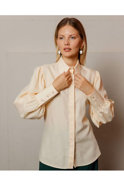 Женская рубашка animal print Персиковый от byME 