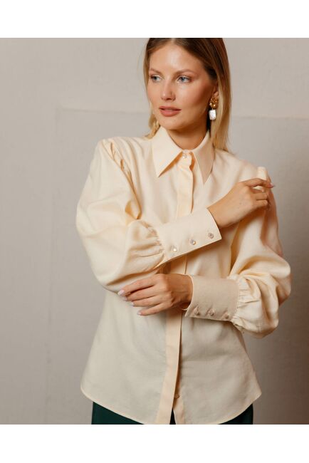 Женская рубашка animal print Персиковый от byME 