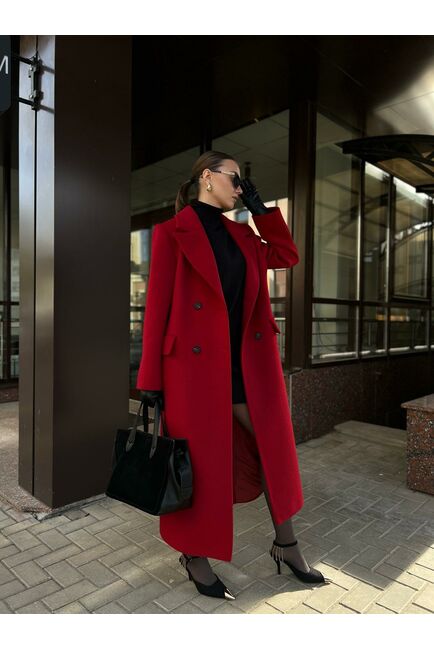 Пальто A108 Ворс цвет красный от Doroteya 