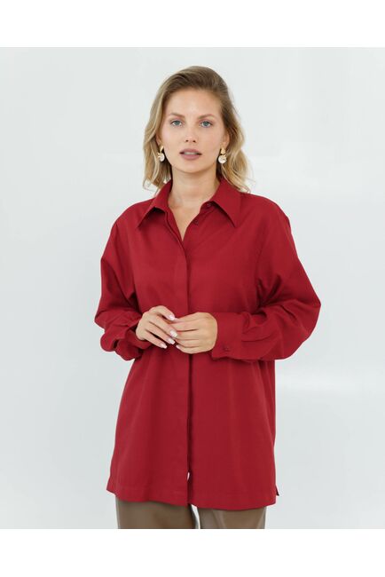 Женская рубашка с универсальным манжетом  - 8666 от byME 