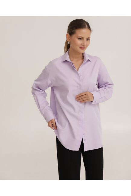 Рубашка бамбуковая фиолетовая - 8949 от byME 