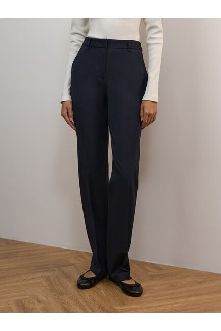 Прямые женские брюки со стрелками синие от byME 