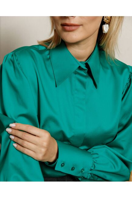 Женская рубашка зеленый цвет Lush Meadow - 8675 от byME 