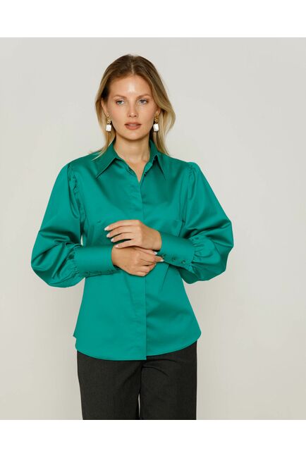 Женская рубашка зеленый цвет Lush Meadow - 8675 от byME 