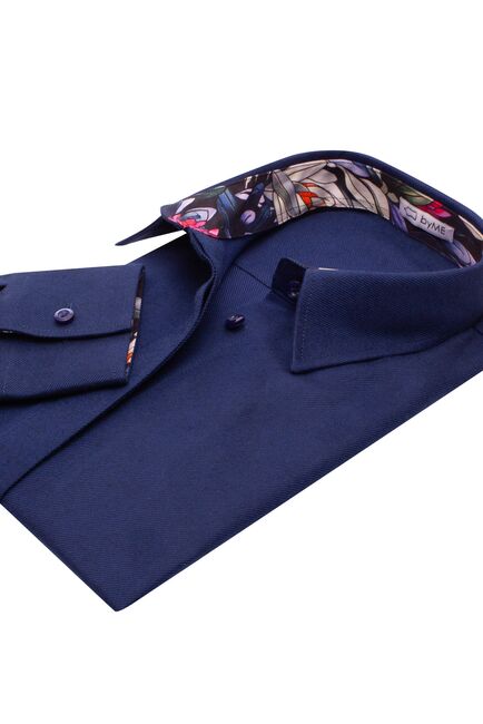 Женская рубашка в оверсайз силуэте с отделкой цветы - 8146 от ByME 