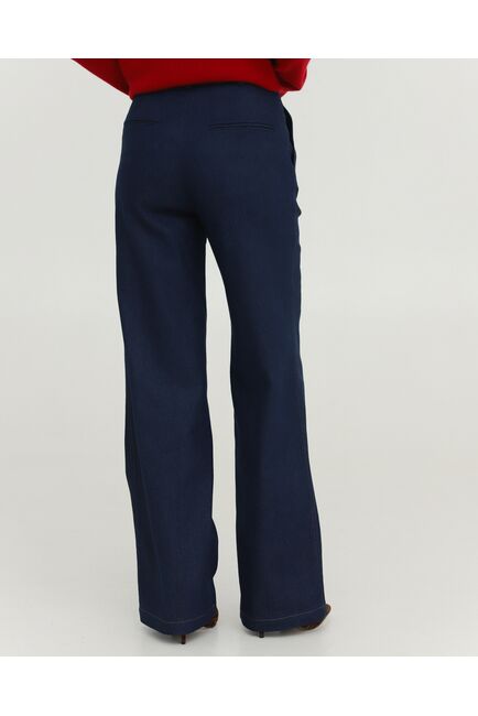 Женские брюки из ткани Деним темно-синие-100002 от byME 