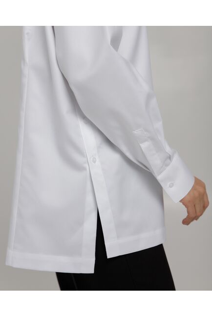 Женская рубашка белая фактура полоска - 8755 от byME 