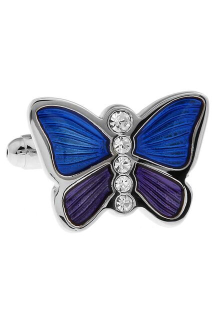 Запонки бабочка сине-фиолетовая - 165567 от byME 