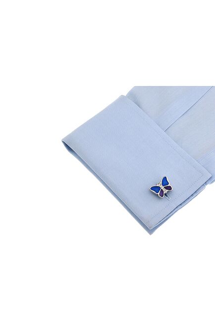 Запонки бабочка сине-фиолетовая - 165567 от byME 