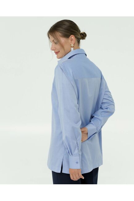 Женская рубашка в прямом силуэте с универсальной манжетой от byME 