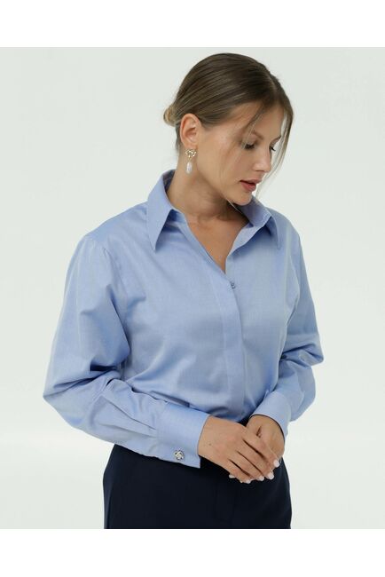 Женская рубашка в прямом силуэте с универсальной манжетой от byME 