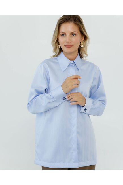 Женская рубашка с универсальным манжетом с обработкой non-iron  - 8667 от byME 