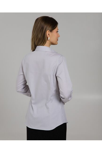 Рубашка хлопковая серая под запонки 8876 от byME 