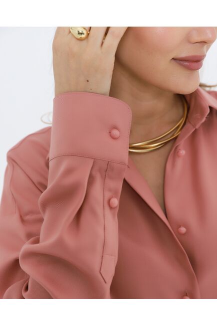 Женская рубашка из тенсела пыльная роза 8982 от byME 