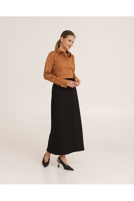 Юбка черная из вискозы - 035059 от LW 