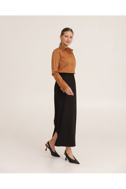 Юбка черная из вискозы - 035059 от LW 