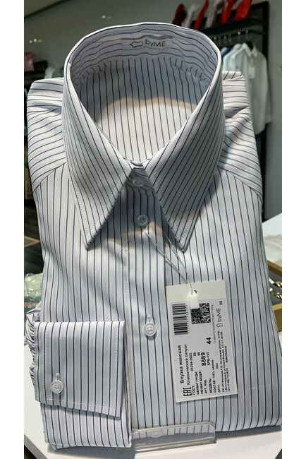 Рубашка хлопковая в голубую полоску 8889 от byME 