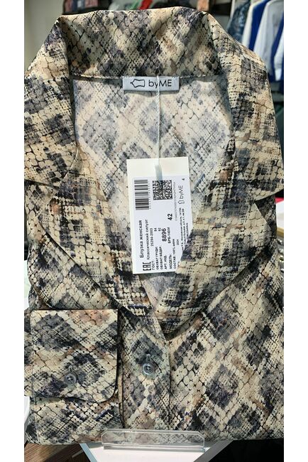 Рубашка шелковая принт рептилия 8896 от byME 