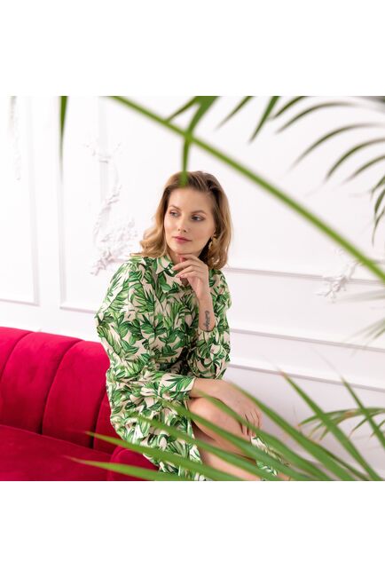 Платье тропический принт листья - 7817 от DoubleCuff 