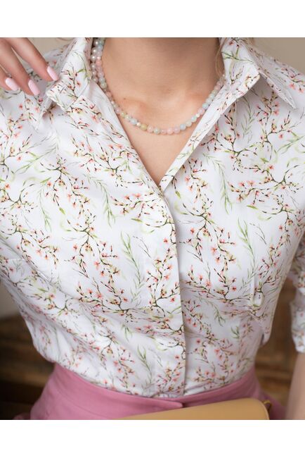 Женская рубашка рукав 3/4 - 8021 от byME 