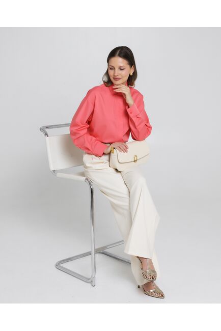 Женская рубашка из бамбука в розовом цвете-8972 от byME 