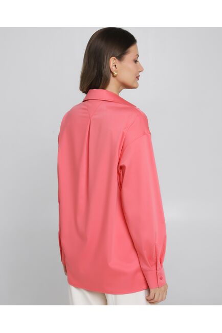 Женская рубашка из бамбука в розовом цвете-8972 от byME 