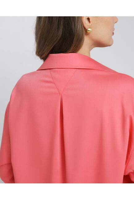 Женская рубашка из бамбука в розовом цвете-8972 от byME 