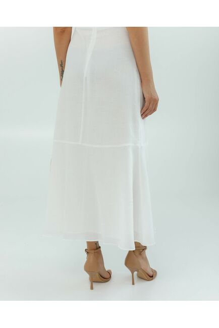 Платье женское белое из крапивы-025002-white от LW 