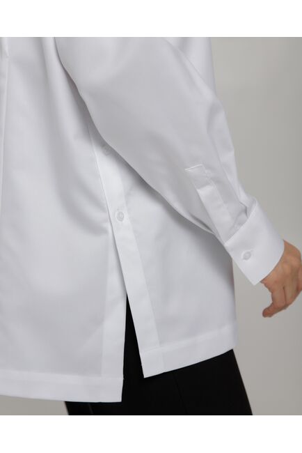 Женская рубашка белая фактура полоска - 8755 от byME 