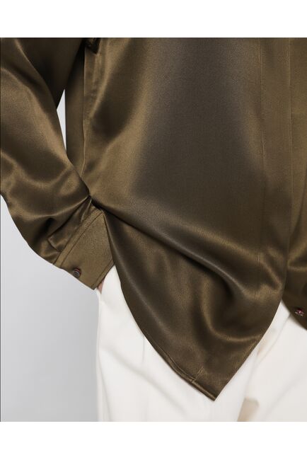 Женская рубашка и вискозы коричневая 8976 от byME 