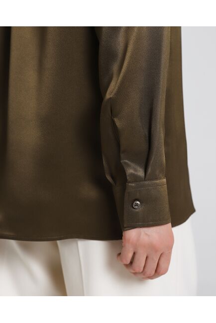 Женская рубашка и вискозы коричневая 8976 от byME 