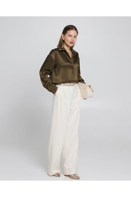 Женская рубашка и вискозы коричневая 8976 от byME 