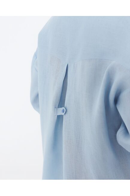 Женская рубашка голубая льняная 8977 от byME 
