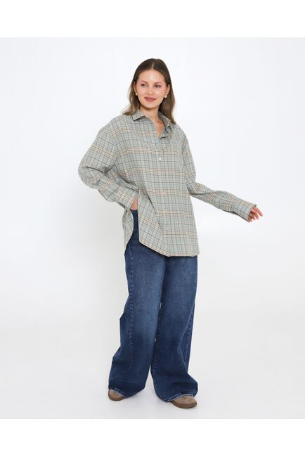 Женская рубашка из хлопка в клетку 8978 от byME 