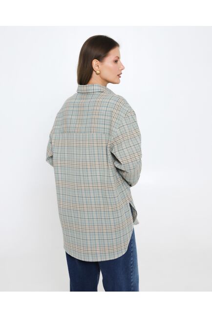 Женская рубашка из хлопка в клетку 8978 от byME 