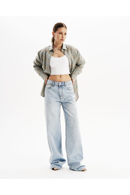 Джинсы женские голубые-32193-blue от  