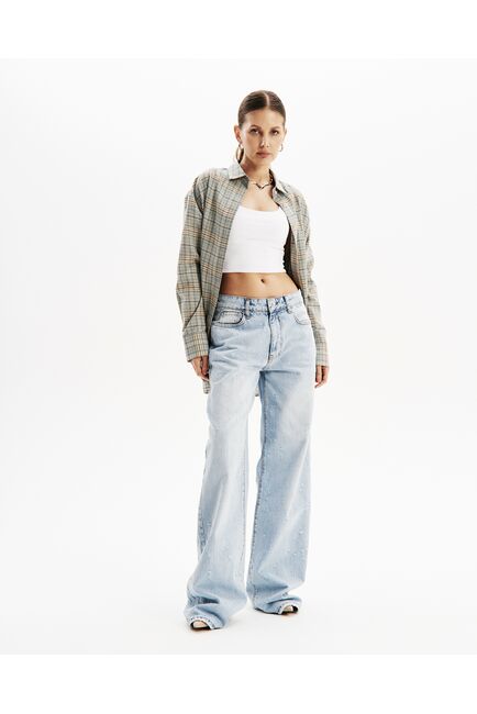 Джинсы женские голубые-32193-blue от  