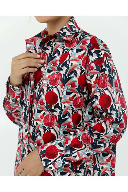 Рубашка хлопковая принт гранаты 8903 от byME 