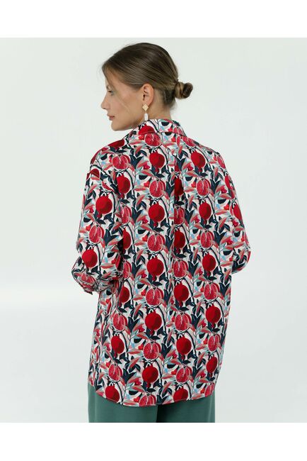 Рубашка хлопковая принт гранаты 8903 от byME 