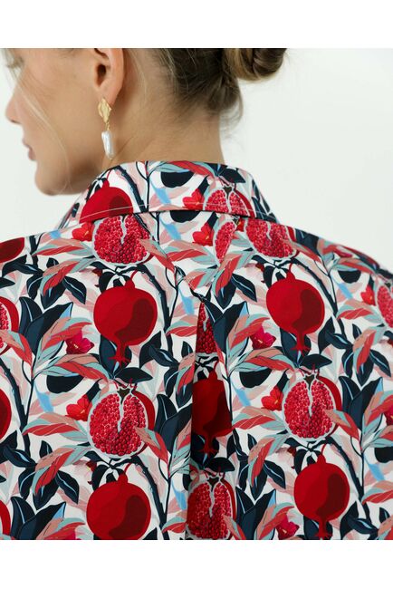 Рубашка хлопковая принт гранаты 8903 от byME 