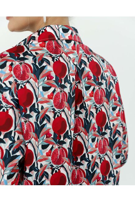 Рубашка хлопковая принт гранаты 8903 от byME 