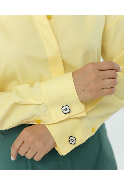 Рубашка из лиоцелла  желтая 8910 от byME 