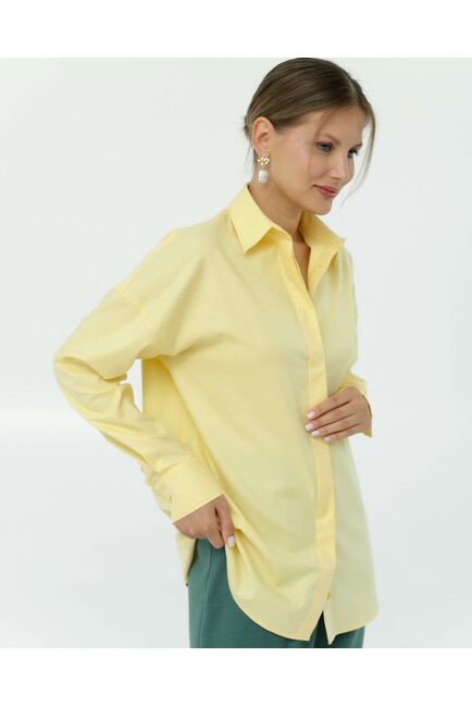 Рубашка из лиоцелла  желтая 8910 от byME 