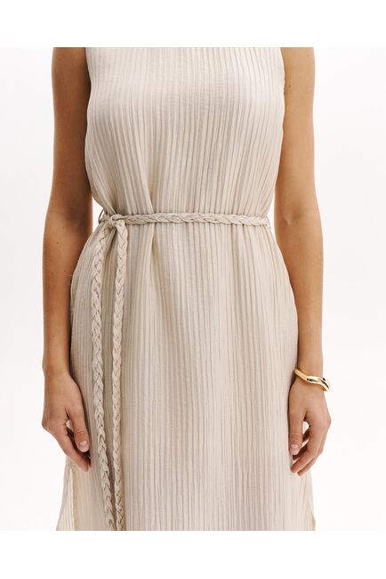 Женское платье из тенсела бежевое-32240 от  