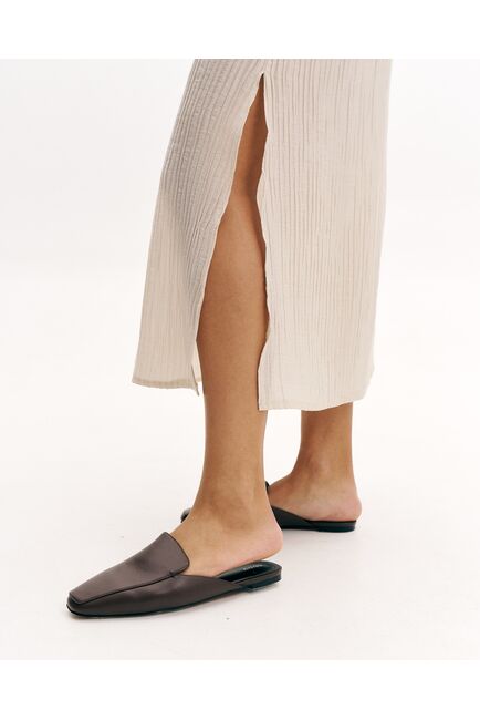 Женское платье из тенсела бежевое-32240 от  