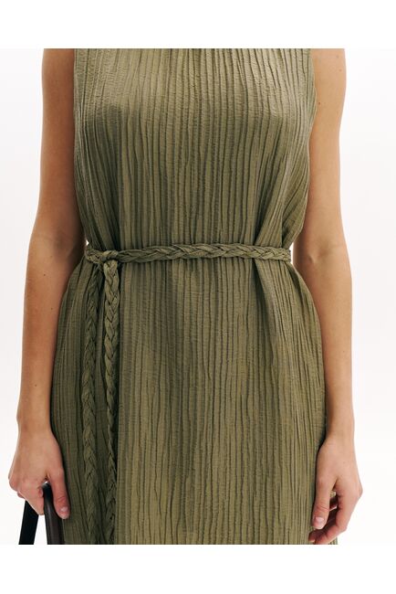 Женское платье из тенсела цвет хаки-32240 от  