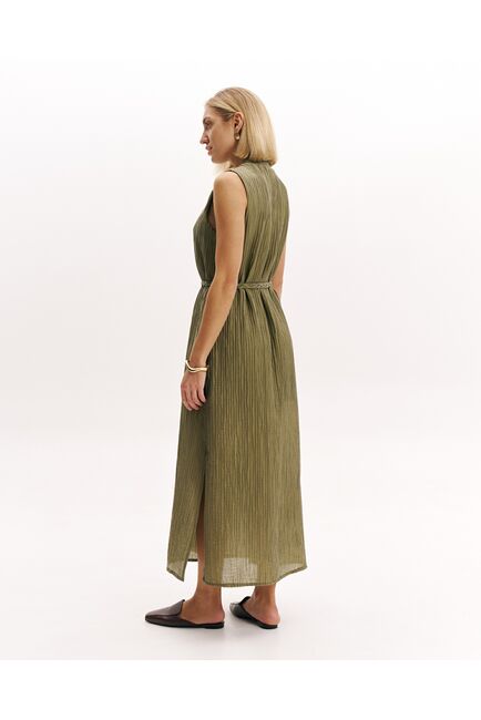 Женское платье из тенсела цвет хаки-32240 от  