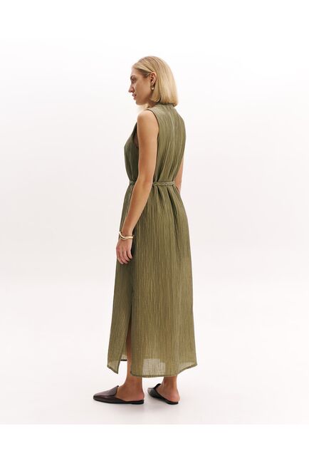 Женское платье из тенсела цвет хаки-32240 от  