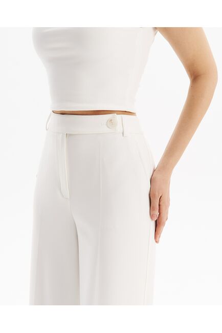 Брюки прямые в молочном цвете из вискозы  TR1-1000 от  