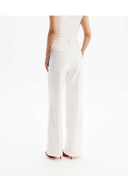 Брюки прямые в молочном цвете из вискозы  TR1-1000 от  